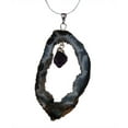 thumbnail image 1 of Black Geode Slice with Amethyst Pendant, 1 of 1