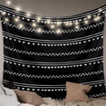 thumbnail image 1 of Black Geometric Abstract Art Large Tapestry for Bedroom Wall Hanging Tapestry,White Stripes Triangle Arrow Ceiling Backdrop Tapestries Poster Blanket Wall Decor for Teens Room Living Room 86" x 104", 1 of 8