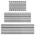 thumbnail image 1 of Black Geometric Border Pattern Kitchen Rugs Sets Of 3,Kitchen Runner Rugs Non Skid Washable,Decorative Kitchen Floor Mats for Kitchen,Sink,Laundry,17"x30"+ 17"x47" + 17"x59", 1 of 6