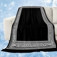 thumbnail image 1 of Black Geometric Cooling Blanket,Lightweight Breathable Summer Throw Blanket with Double Sided Cold Effect,Country Farm Traditional Chinese Tile Picnic Blankets Bed Sheet for Hot Sleepers 40"x60", 1 of 8