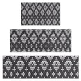thumbnail image 1 of Black Geometric Diamond Dot Pattern Kitchen Rugs Sets Of 3,Kitchen Runner Rugs Non Skid Washable,Decorative Kitchen Floor Mats for Kitchen,Sink,Laundry,17"x30"+ 17"x47" + 17"x59", 1 of 6
