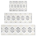 thumbnail image 1 of Black Geometric Diamond Pattern Kitchen Rugs Sets Of 3,Kitchen Runner Rugs Non Skid Washable,Decorative Kitchen Floor Mats for Kitchen,Sink,Laundry,17"x30"+ 17"x47" + 17"x59", 1 of 6