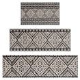 thumbnail image 1 of Black Geometric Diamond Pattern Kitchen Rugs Sets Of 3,Kitchen Runner Rugs Non Skid Washable,Decorative Kitchen Floor Mats for Kitchen,Sink,Laundry,17"x30"+ 17"x47" + 17"x59", 1 of 6