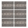thumbnail image 1 of Black Geometric Diamond Pattern Summer Placemats Table Placemats Set Of 6-Linen Kitchen Washable Placemats Table Mats 11.8"x17.7"Non-Slip Heat Resistant, 1 of 5