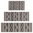 thumbnail image 1 of Black Geometric Diamond Striped Pattern Kitchen Rugs Sets Of 3,Kitchen Runner Rugs Non Skid Washable,Decorative Kitchen Floor Mats for Kitchen,Sink,Laundry,17"x30"+ 17"x47" + 17"x59", 1 of 6