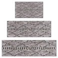 thumbnail image 1 of Black Geometric Diamond Striped Pattern Kitchen Rugs Sets Of 3,Kitchen Runner Rugs Non Skid Washable,Decorative Kitchen Floor Mats for Kitchen,Sink,Laundry,17"x30"+ 17"x47" + 17"x59", 1 of 6