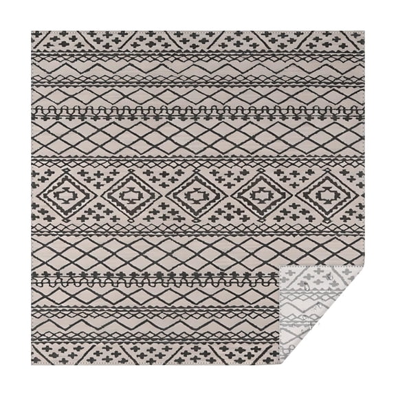 Black Geometric Diamond Striped Pattern Square Tablecloth,Waterproof Square Table Cover,Wipeable Spillproof Washable Table Cover for Home Kitchen Party Decor 42"X42"(107x107cm)