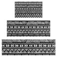 thumbnail image 1 of Black Geometric Diamond Triangle Pattern Kitchen Rugs Sets Of 3,Kitchen Runner Rugs Non Skid Washable,Decorative Kitchen Floor Mats for Kitchen,Sink,Laundry,17"x30"+ 17"x47" + 17"x59", 1 of 6