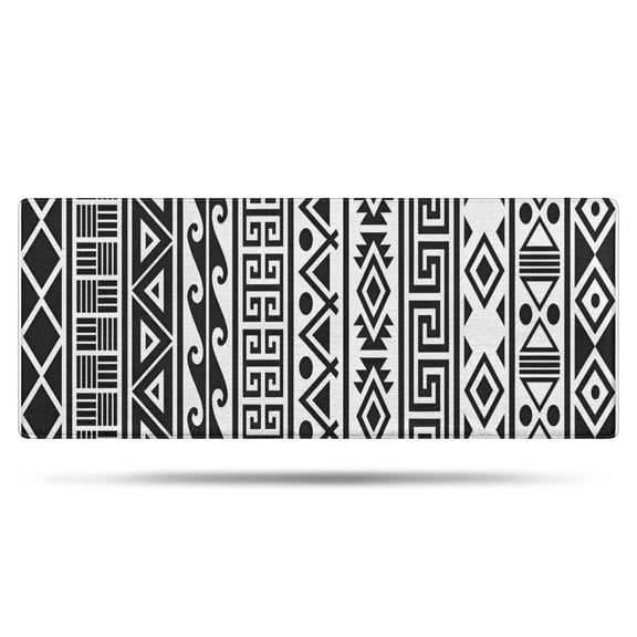 Black Geometric Diamond Wave Pattern Bathroom Rugs Mat,Non Slip Microfiber Bathroom Rug,Rubber Backing,Soft Bathroom Mats for Bathroom Floor,Tub and Shower,60x24in(150x60cm)