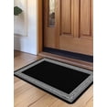 thumbnail image 1 of Black Geometric Door Mat&nbsp;Indoor Outdoor Entrance, Non Slip Rug for Kitchen Bathroom Entryway Rug, Country Farm Traditional Chinese Tile Washable Doormat Floor Mat 24x36 Inch, 1 of 8