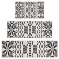 thumbnail image 1 of Black Geometric Flower Diamond Pattern Kitchen Rugs Sets Of 3,Kitchen Runner Rugs Non Skid Washable,Decorative Kitchen Floor Mats for Kitchen,Sink,Laundry,17"x30"+ 17"x47" + 17"x59", 1 of 6