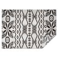 thumbnail image 1 of Black Geometric Flower Diamond Pattern Rectangle Tablecloth 60"x84",Waterproof Polyester Rectangle Table Cloth, Wipeable Spillproof Polyester Tablecloth for Dining, Camping, Indoor and Outdoor, 1 of 5