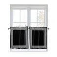 thumbnail image 1 of Black Geometric Half Window Curtains 24 Inches Long, Greek Key Design Abstract Modern Art Window Treatment Curtain Drapes, Short Curtains Tiers for Kitchen Over Sink, 27.5"x24", 2 Panels, 1 of 7