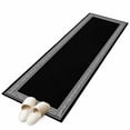 thumbnail image 1 of Black Geometric Large Area Rugs for Bedroom Living Room, Soft Non Slip Carpet Bedside Rug, Country Farm Traditional Chinese Tile Rectangular Floor Cover Kitchen Accent Rug 2'x6' for Office, 1 of 9