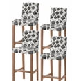 thumbnail image 1 of Black Geometric Moroccan Bar Stool Covers Set of 4, Abstract Art Grey Ombre Modern Stretch Washable Bar Chair Covers with Backs, Removable Pub Counter Height Chair Cover for Kitchen Dining Room Cafe, 1 of 7