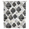 thumbnail image 1 of Black Geometric Moroccan Sheer Curtains 54 Inches Long, Abstract Art Grey Ombre Modern Light Filering Curtains, Breathable Simi Curtain Privacy Drapes for Kitchen Bathroom Small Window Treatment, 1 of 9