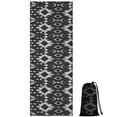 thumbnail image 1 of Black Geometric Pattern Hot Yoga Mat Towel Non Slip for Hot Yoga - Quick-Drying Yoga Mat Cover with 4 Corner Pockets with Travel Bag - Hot Yoga Towel Non Slip Grip Moisture Wicking Sweat 70"x26", 1 of 6