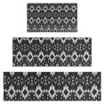 thumbnail image 1 of Black Geometric Pattern Kitchen Rugs Sets Of 3,Kitchen Runner Rugs Non Skid Washable,Decorative Kitchen Floor Mats for Kitchen,Sink,Laundry,17"x30"+ 17"x47" + 17"x59", 1 of 6