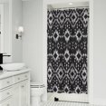 thumbnail image 1 of Black Geometric Pattern Shower Curtain 36"x72" ,Bathroom Decorative Shower Curtains Set with 12 Hooks,Modern Waterproof Washable Shower Curtain, 1 of 6
