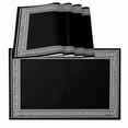 thumbnail image 1 of Black Geometric Placemats for Dinning Table Set of 6, Country Farm Traditional Chinese Tile Burlap Kitchen Place Mats Waterproof Cloth Table Mats, Indoor Outdoor Placemats Easy Clean Dinner Decor, 1 of 8