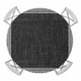 thumbnail image 1 of Black Geometric Round Fitted Tablecloth with Elastic Edge, Waterproof Table Cloth Table Cover for 45"-54" Tables, White Greek Key Design Burlap Modern Art Tablecloths for Dining Picnic Indoor Outdoor, 1 of 9