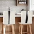 thumbnail image 1 of Black Geometric Stripe, Chair Back Cover for Dining Room Set of 8, Abstract Farmhouse Style Removable Kitchen Chair Slipcovers, Washable Seat Protector for Restaurant Party Banquet Wedding Décor, 1 of 9