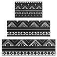 thumbnail image 1 of Black Geometric Striped Pattern with Hearts Kitchen Rugs Sets Of 3,Kitchen Runner Rugs Non Skid Washable,Decorative Kitchen Floor Mats for Kitchen,Sink,Laundry,17"x30"+ 17"x47" + 17"x59", 1 of 6