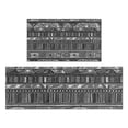 thumbnail image 1 of Black Geometric Striped Pattern Kitchen Rugs Sets Of 2,Anti Fatigue Kitchen Mat Rugs Non Slip Washable,Decorative Kitchen Floor Mats for Kitchen,Sink,Laundry,17"x30"+17"x47", 1 of 7