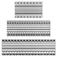 thumbnail image 1 of Black Geometric Striped Pattern Kitchen Rugs Sets Of 3,Kitchen Runner Rugs Non Skid Washable,Decorative Kitchen Floor Mats for Kitchen,Sink,Laundry,17"x30"+ 17"x47" + 17"x59", 1 of 6