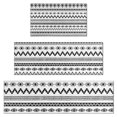 thumbnail image 1 of Black Geometric Striped Pattern Kitchen Rugs Sets Of 3,Kitchen Runner Rugs Non Skid Washable,Decorative Kitchen Floor Mats for Kitchen,Sink,Laundry,17"x30"+ 17"x47" + 17"x59", 1 of 6