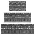 thumbnail image 1 of Black Geometric Striped Pattern Kitchen Rugs Sets Of 3,Kitchen Runner Rugs Non Skid Washable,Decorative Kitchen Floor Mats for Kitchen,Sink,Laundry,17"x30"+ 17"x47" + 17"x59", 1 of 6