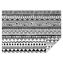 Black Geometric Striped Pattern Rectangle Tablecloth 60"x84",Waterproof Polyester Rectangle Table Cloth, Wipeable Spillproof Polyester Tablecloth for Dining, Camping, Indoor and Outdoor