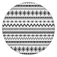 thumbnail image 1 of Black Geometric Striped Pattern Round Fitted Tablecloth with Elastic Edge,Dining Table Cover Waterproof,Outdoor Round Tablecloth for Camping,Dining,Indoor and Outdoor, 1 of 7