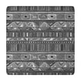 thumbnail image 1 of Black Geometric Striped Pattern Square Fitted Tablecloth with Elastic Edge,Square Table Cover,Washable Elastic Table Cover for Home Kitchen Party Decor 34"x34", 1 of 6