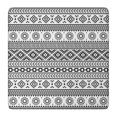 thumbnail image 1 of Black Geometric Striped Pattern Square Fitted Tablecloth with Elastic Edge,Square Table Cover,Washable Elastic Table Cover for Home Kitchen Party Decor 36"x36", 1 of 6