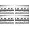 thumbnail image 1 of Black Geometric Striped Pattern Summer Placemats Table Placemats Set Of 4-Linen Kitchen Washable Placemats Table Mats 11.8"x17.7"Non-Slip Heat Resistant, 1 of 6