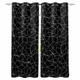 thumbnail image 1 of Black Geometric Stripes Blackout Curtains for Bedroom, Modern Minimalism Abstract Lines Thermal Insulated Kitchen Drapes with Grommets, Light Blocking Window Treatment, 2 Panels 52" x 72", 1 of 7