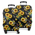 thumbnail image 1 of Black Geometric Sunflower Pattern Luggage Cover Fashion Suitcase Cover Baggage Covers Fit 25-28 Inch Luggage (Go Travel), 1 of 5