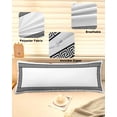 thumbnail image 1 of Black Geometric Throw Pillow Covers, Modern Key Greek Design Abstract Art Soft Breathable Pillow Cases with Invisible Zipper for Sleeping, Long Body Pillowcases for Couch Bed Sofa Chair 20x60 Inches, 1 of 6