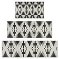 thumbnail image 1 of Black Geometric Triangle Arrow Pattern Kitchen Rugs Sets Of 3,Kitchen Runner Rugs Non Skid Washable,Decorative Kitchen Floor Mats for Kitchen,Sink,Laundry,17"x30"+ 17"x47" + 17"x59", 1 of 6