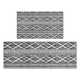 thumbnail image 1 of Black Geometric Triangle Diamond Pattern Kitchen Rugs Sets Of 2,Anti Fatigue Kitchen Mat Rugs Non Slip Washable,Decorative Kitchen Floor Mats for Kitchen,Sink,Laundry,17"x30"+17"x47", 1 of 7