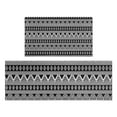 thumbnail image 1 of Black Geometric Triangle Diamond Pattern Kitchen Rugs Sets Of 2,Anti Fatigue Kitchen Mat Rugs Non Slip Washable,Decorative Kitchen Floor Mats for Kitchen,Sink,Laundry,17"x30"+17"x47", 1 of 7