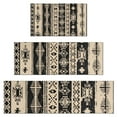 thumbnail image 1 of Black Geometric Triangle Diamond Pattern Kitchen Rugs Sets Of 3,Kitchen Runner Rugs Non Skid Washable,Decorative Kitchen Floor Mats for Kitchen,Sink,Laundry,17"x30"+ 17"x47" + 17"x59", 1 of 6