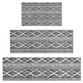 thumbnail image 1 of Black Geometric Triangle Diamond Pattern Kitchen Rugs Sets Of 3,Kitchen Runner Rugs Non Skid Washable,Decorative Kitchen Floor Mats for Kitchen,Sink,Laundry,17"x30"+ 17"x47" + 17"x59", 1 of 6