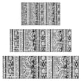 thumbnail image 1 of Black Geometric Triangle Diamond Pattern Kitchen Rugs Sets Of 3,Kitchen Runner Rugs Non Skid Washable,Decorative Kitchen Floor Mats for Kitchen,Sink,Laundry,17"x30"+ 17"x47" + 17"x59", 1 of 6