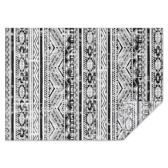 Black Geometric Triangle Diamond Pattern Rectangle Tablecloth 60"x84",Waterproof Polyester Rectangle Table Cloth, Wipeable Spillproof Polyester Tablecloth for Dining, Camping, Indoor and Outdoor
