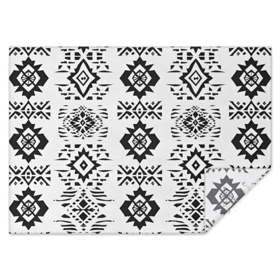 Black Geometric Triangle Diamond Pattern Rectangle Tablecloth 60"x84",Waterproof Polyester Rectangle Table Cloth, Wipeable Spillproof Polyester Tablecloth for Dining, Camping, Indoor and Outdoor