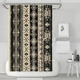thumbnail image 1 of Black Geometric Triangle Diamond Pattern Shower Curtain 72"x72" ,Bathroom Decorative Shower Curtains Set with 12 Hooks,Modern Waterproof Washable Shower Curtain, 1 of 6