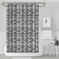 thumbnail image 1 of Black Geometric Triangle Diamond Pattern Shower Curtain 72"x72" ,Bathroom Decorative Shower Curtains Set with 12 Hooks,Modern Waterproof Washable Shower Curtain, 1 of 6
