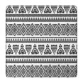 thumbnail image 1 of Black Geometric Triangle Diamond Pattern Square Fitted Tablecloth with Elastic Edge,Square Table Cover,Washable Elastic Table Cover for Home Kitchen Party Decor 36"x36", 1 of 6